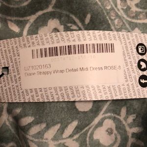 strappy wrap detail midi dress